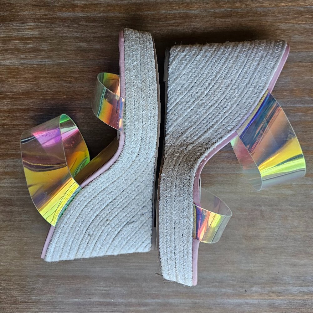 5" Rainbow Espadrille Wedges SZ 11 in Time for June!